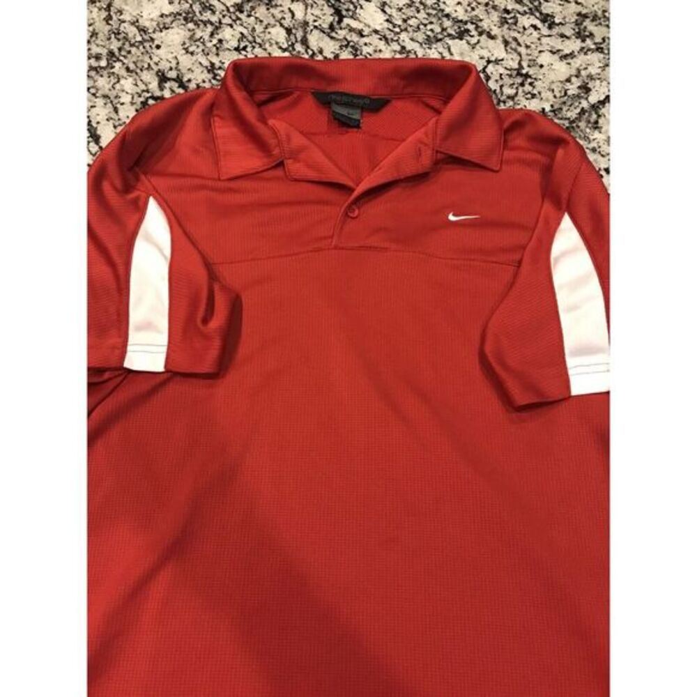 Nike Sphere Golf Mens Short Sleeve ‎ Polo Shirt Large Red
